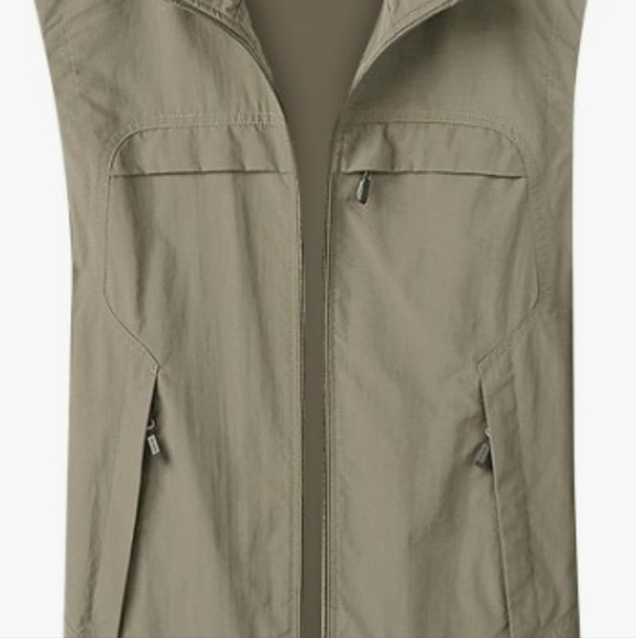 Khaki Outerwear Vest - Picture 3 of 3